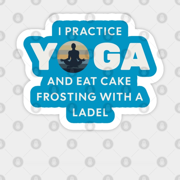 YOGA and dessert Sticker by Farm Road Mercantile 